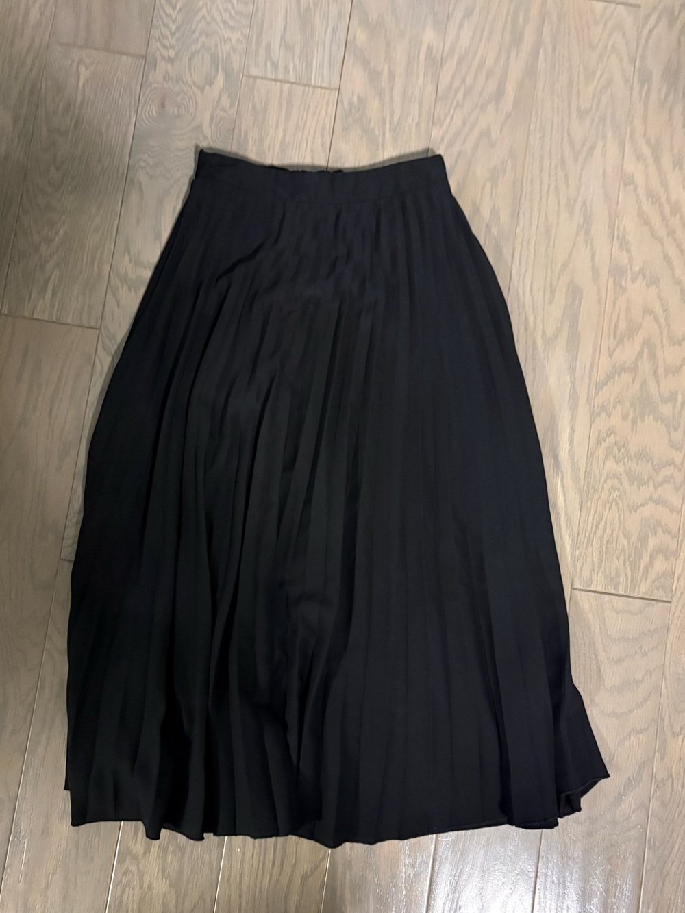 New Look Black Pleated Midi Skirt